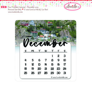 Free Printable Calendar ~ December 2022 ~ Personal Use Only ~ The Battery