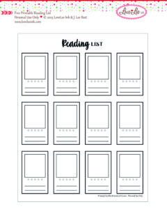 Free Reading List Printable & Digital Download Free Reading List Printable & Digital Download ~ Personal Use Only