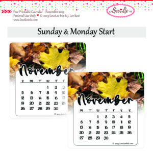 Free Printable Calendar ~ November 2023 ~ Personal Use Only