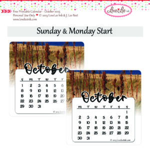 Free Printable Calendar ~ October 2023 ~ A New Season