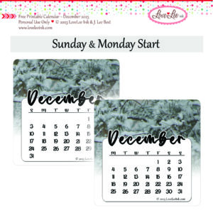 Free Printable Calendar ~ December 2023 ~ Believing is Seeing ~ Personal Use Only
