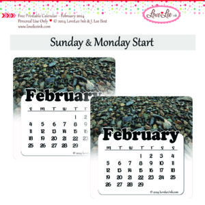 Free Printable Calendar ~ February 2024 ~ Be a Little Boulder ~ Personal Use Only