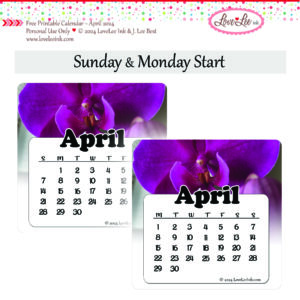 Free Printable Calendar ~ April 2024 ~ Personal Use Only