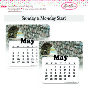 Free Printable Calendar ~ May 2024 ~ Start Small ~ Personal Use Only