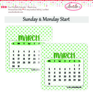 Free Printable Calendar ~ March 2025 ~ Personal Use Only