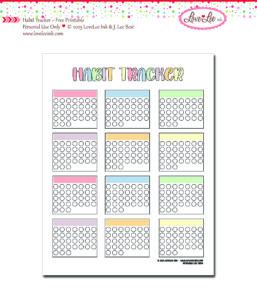 Habit Tracker Free Printable ~ Personal Use Only