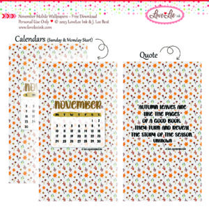 Free Mobile Wallpaper Downloads ~ November 2025 ~ Personal Use Only